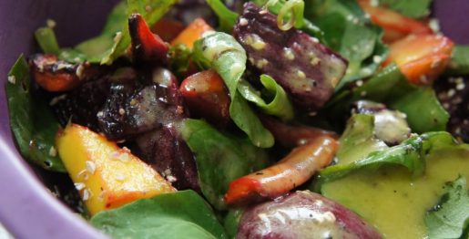 salada de beterraba e cenoura assada - Receitas da Tia Céu