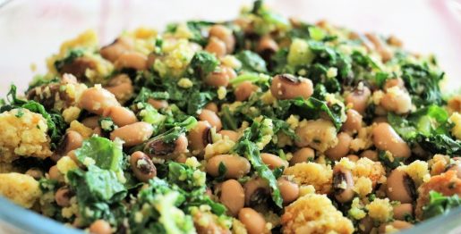 migas de couve com feijão frade - Receitas da Tia Céu