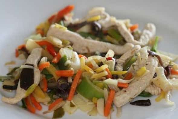 Legumes Salteados com Perú ou Frango