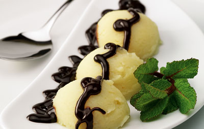 Sopa de Chocolate com Gelado de Hortelã