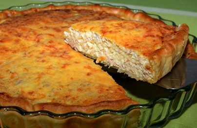 Quiche de atum e delicias do mar