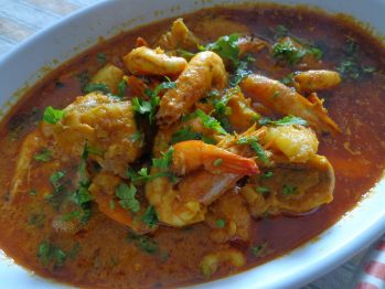 Ensopado de Tamboril com Gambas