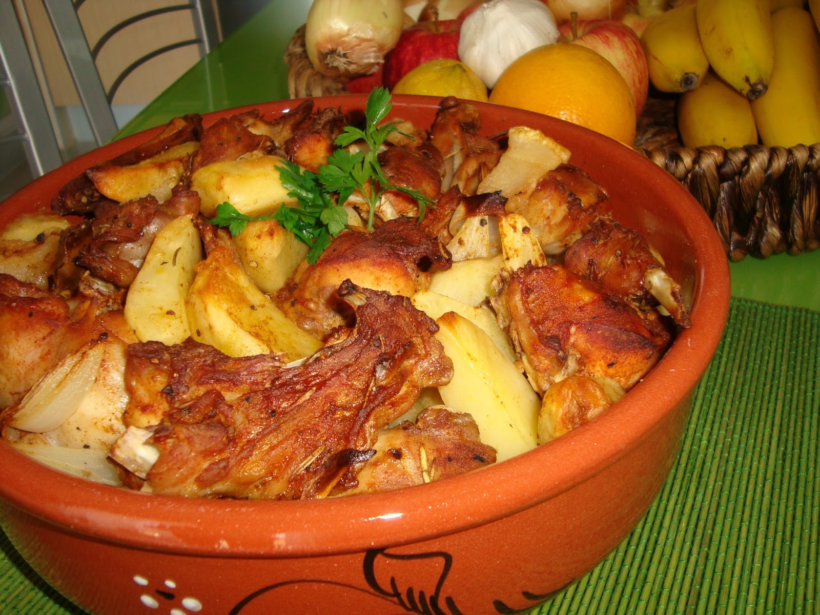 Coelho no Forno com Alecrim