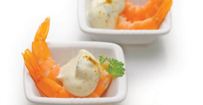 Gambas com Molho Exótico