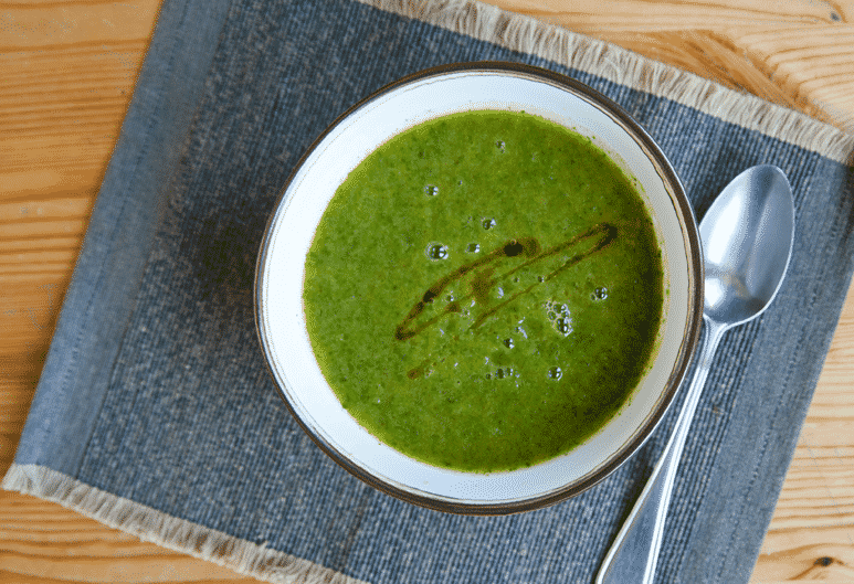 Creme de Espinafres com Gengibre