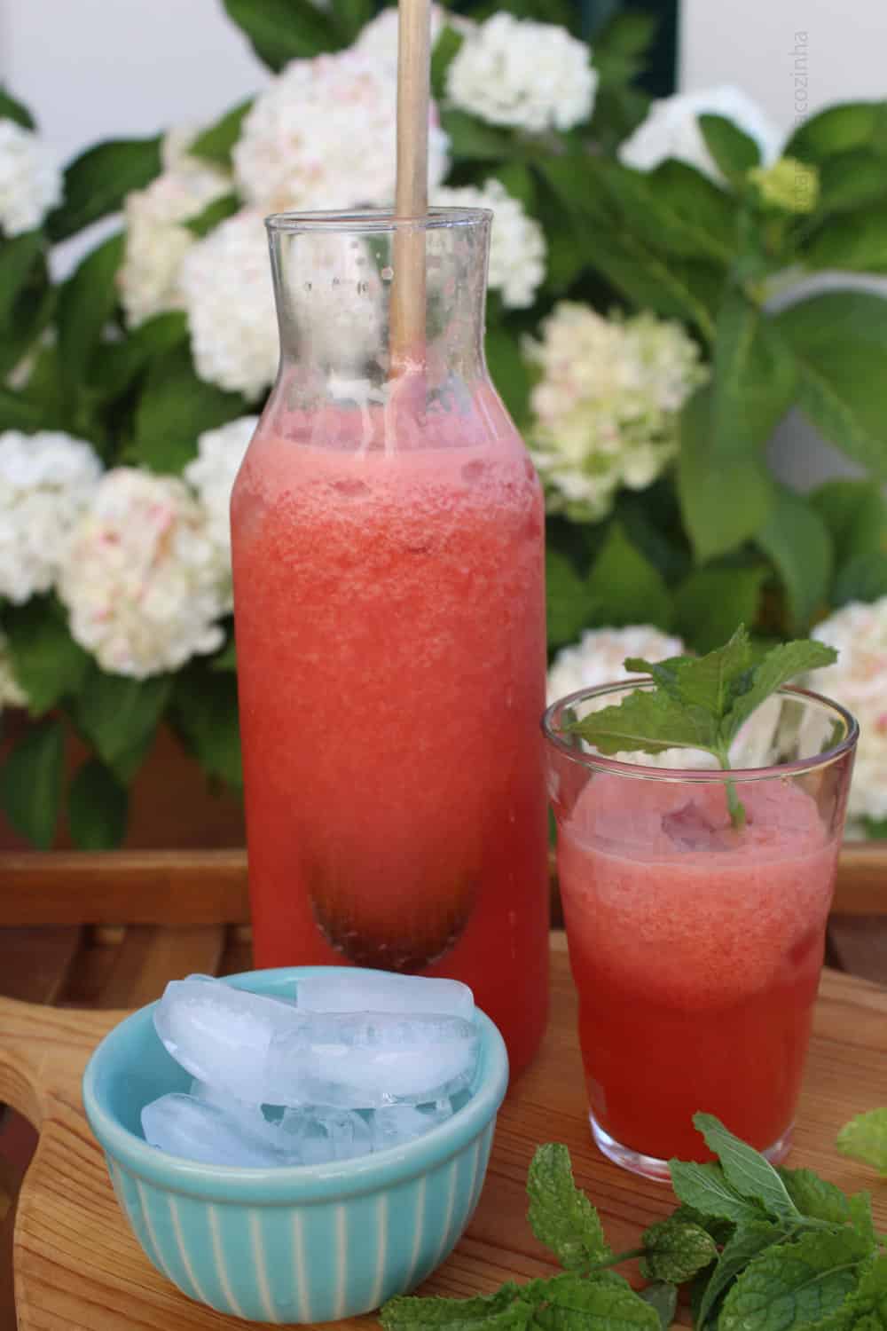 Chá Frio com Sumo de Frutas