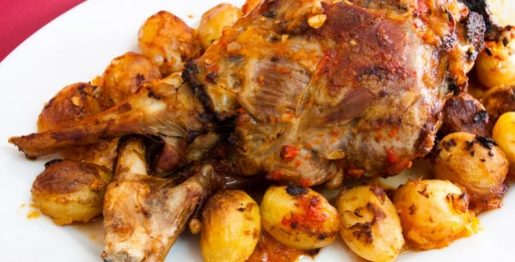 Perna de Borrego Assada - Receitas da Tia Céu