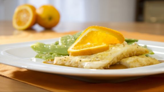 filetes de maruca com citrinos - Receitas da Tia Céu