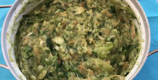 Migas de bacalhau - receitas da Tia Céu