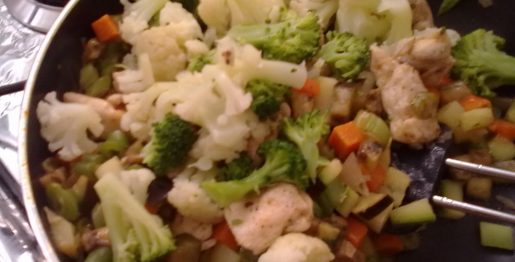 frango com couve flor - Receitas da Tia Céu